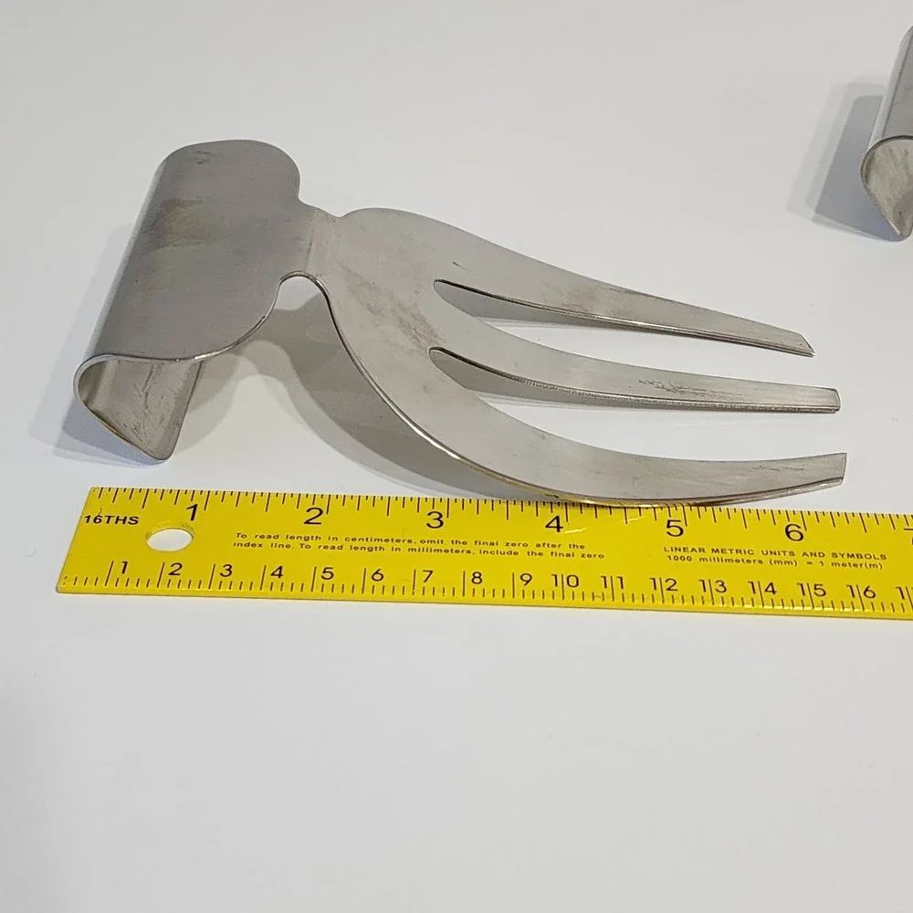Stainless Steel Salad Hands Claws Tossing Fork Server Utensils Pasta Toss Serve - Picture 8 of 11